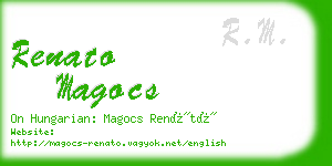 renato magocs business card